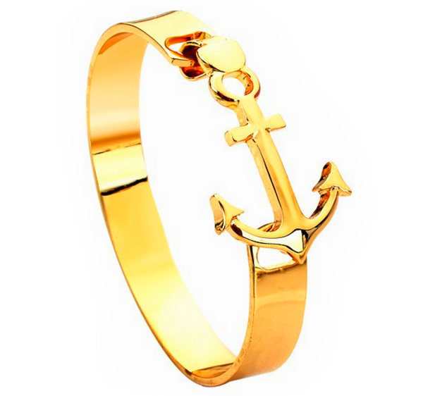 Gold Plated Anchor Bracelet