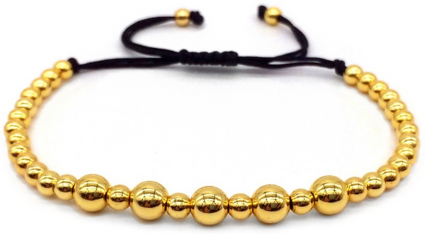 18kt Roundel Macrame Bracelet