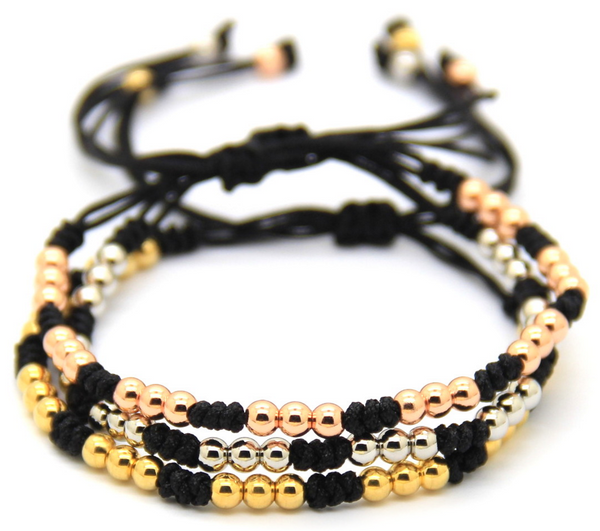 18kt Beads Macrame Bracelet