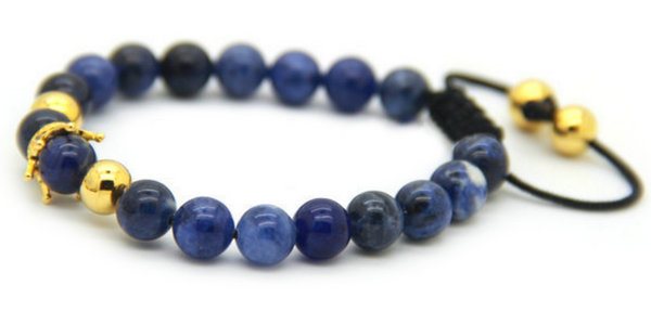 18kt Blue Sediment Crown Bracelet