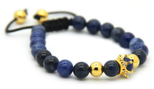 18kt Blue Sediment Crown Bracelet