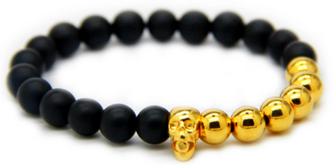 Gold Plated Skull Bracelet