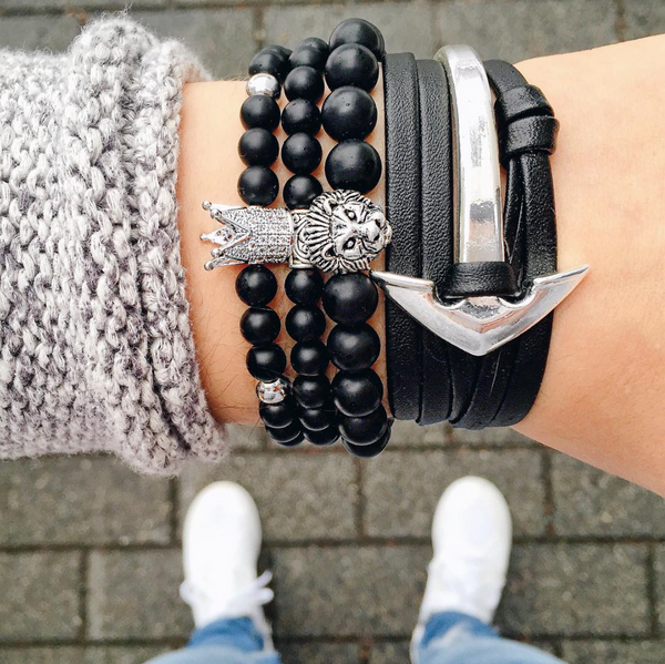 Simple Matte Black Bracelet