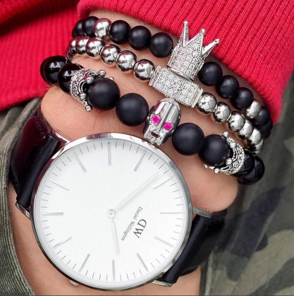 18kt Spartan Black Agate Bracelet
