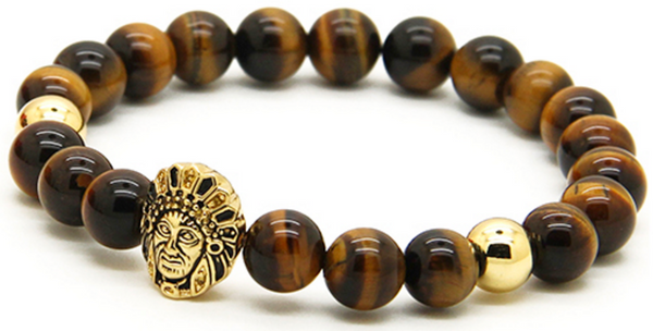 18kt Indian Tiger Stone Bracelet