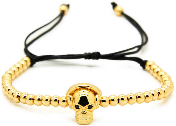 18kt Skull Headphones Bracelet