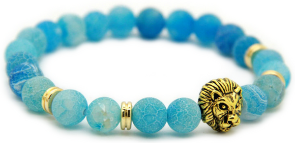 Lion Aqua Stone Bracelet