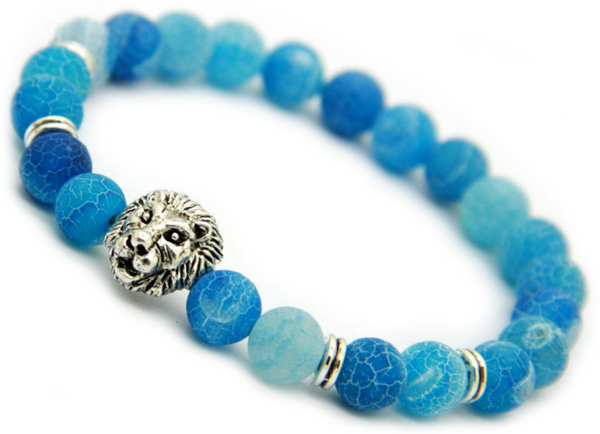 Lion Aqua Stone Bracelet