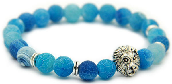 Lion Aqua Stone Bracelet