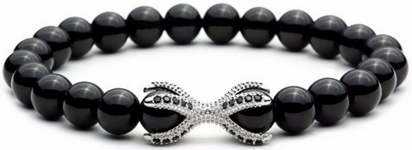 18kt Black Agate Double Claw Bracelet