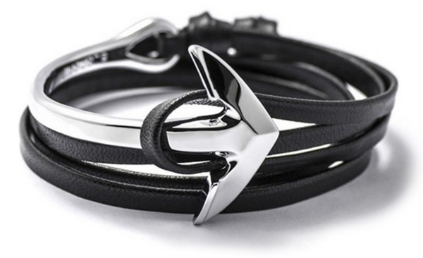4 Pack: Crown, Cylinder, Leopard and Anchor Bracelets