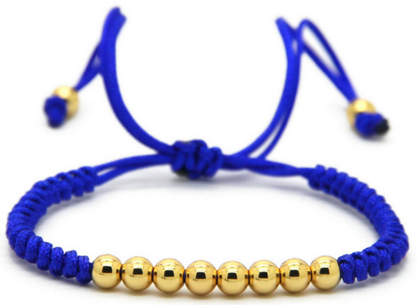 18kt Blue Braided Macrame Bracelet