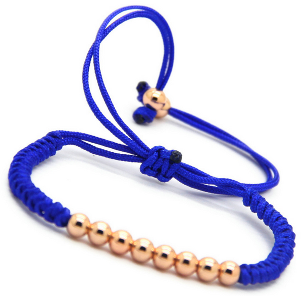 18kt Blue Braided Macrame Bracelet