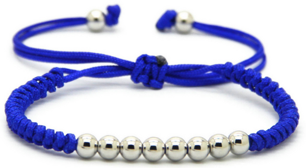 18kt Blue Braided Macrame Bracelet