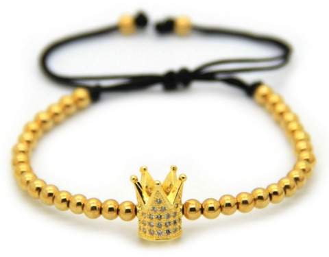 18kt Gold Crown Bracelet