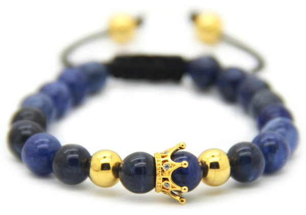 18kt Blue Sediment Crown Bracelet