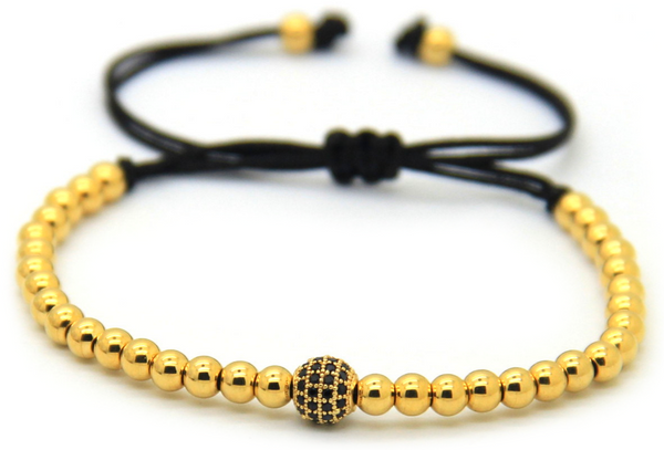 18kt Bead Macrame Bracelet