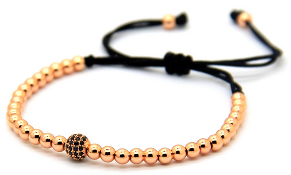 18kt Bead Macrame Bracelet