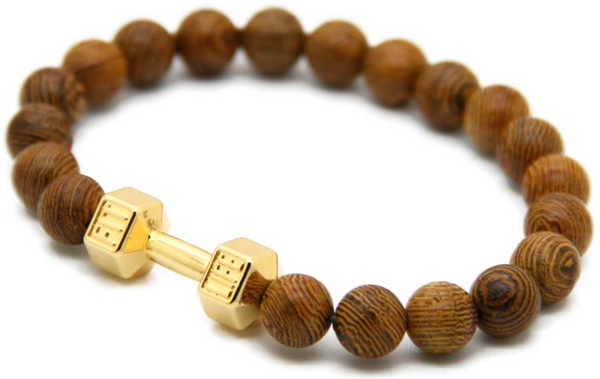 Wooden Dumbbell Bracelet