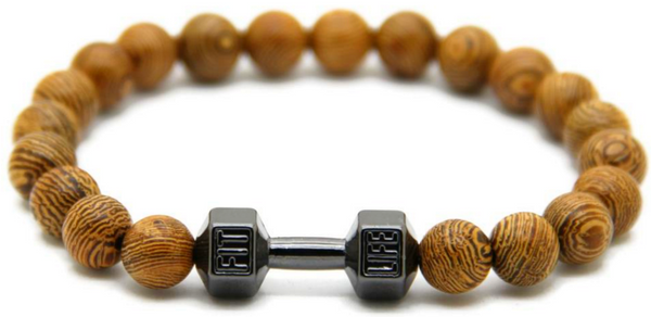 Wooden Dumbbell Bracelet