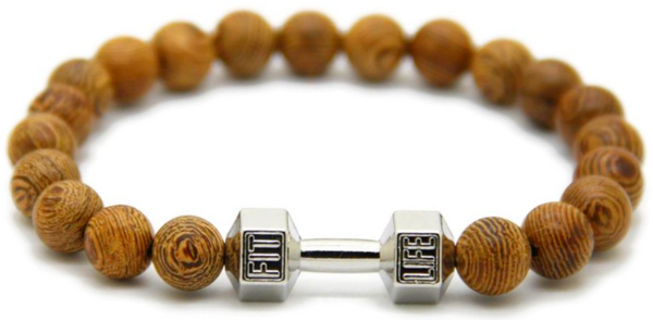 Wooden Dumbbell Bracelet