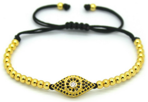 18kt Eye Macrame Bracelet