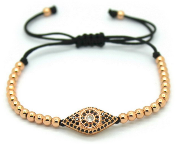 18kt Eye Macrame Bracelet