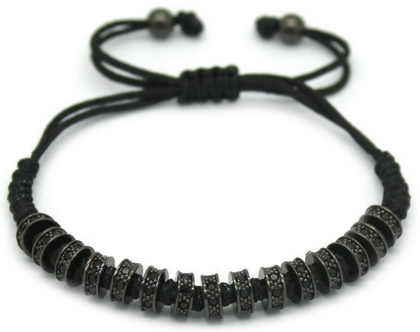 18kt Zircon Stoppers Macrame Bracelet