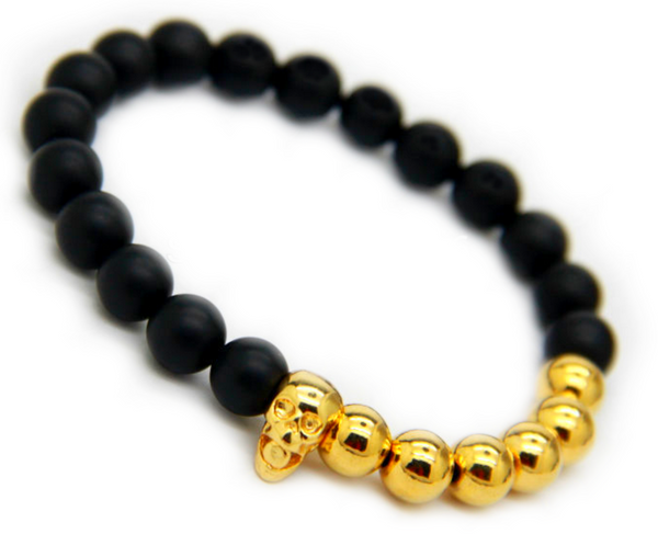 Gold Plated Skull Bracelet