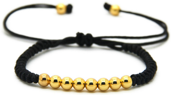 18kt Black Braided Macrame Bracelet