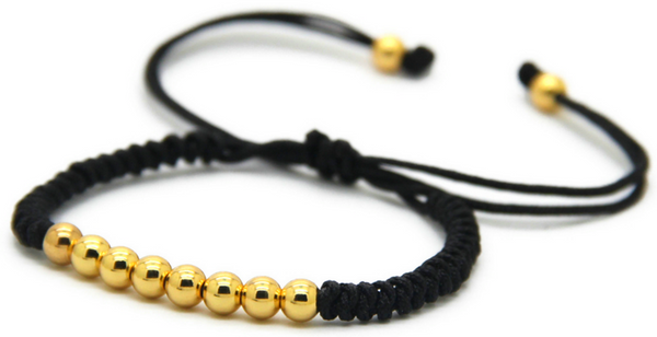 18kt Black Braided Macrame Bracelet