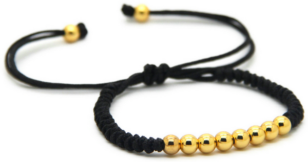 18kt Black Braided Macrame Bracelet