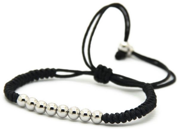 18kt Black Braided Macrame Bracelet