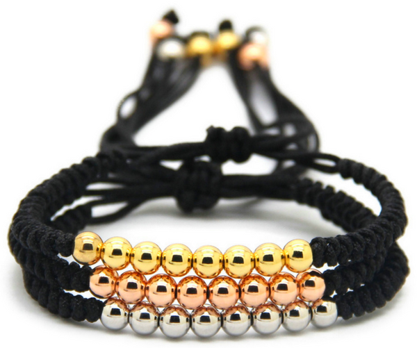 18kt Black Braided Macrame Bracelet