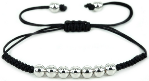 18kt Simple Beads Braided Bracelet