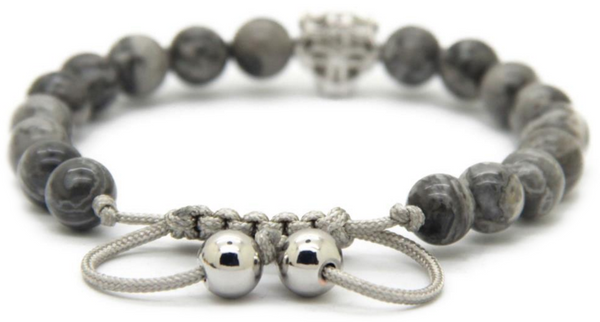 Gray Leopard Bracelet