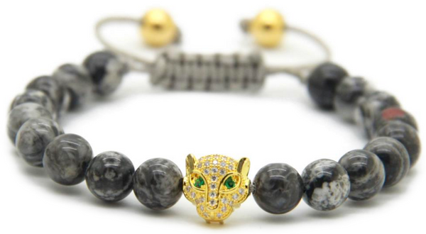 Gray Leopard Bracelet