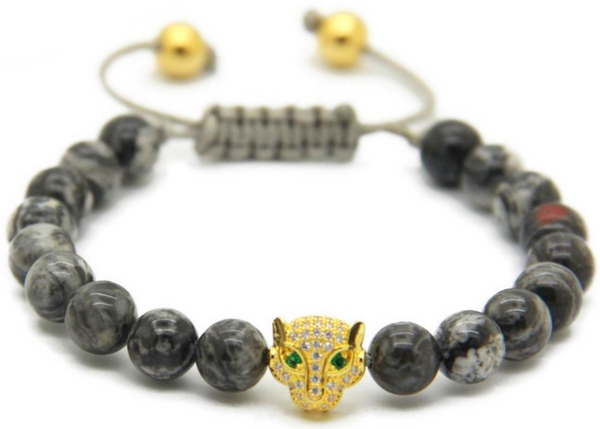 Gray Leopard Bracelet