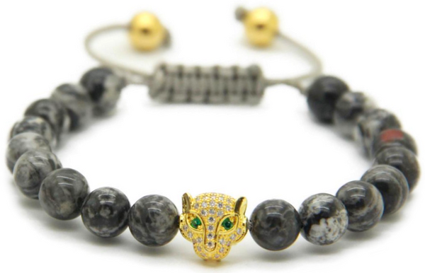 Gray Leopard Bracelet