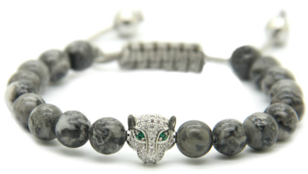 Gray Leopard Bracelet