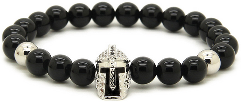 18kt Warrior Black Agate Bracelet