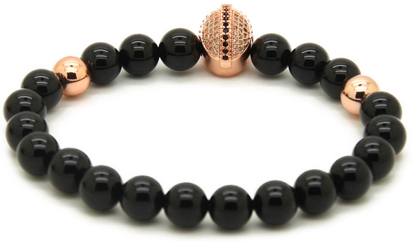 18kt Warrior Black Agate Bracelet