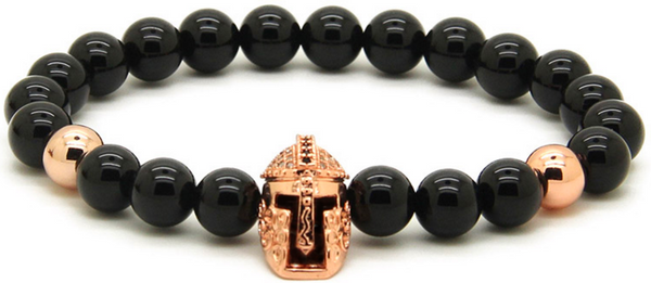 18kt Warrior Black Agate Bracelet