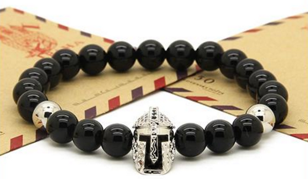 18kt Warrior Black Agate Bracelet