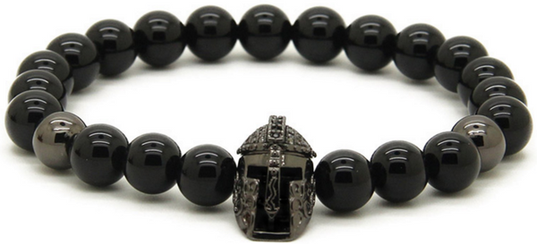 18kt Warrior Black Agate Bracelet