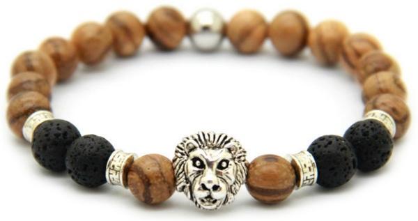 Lion Wood Bracelet