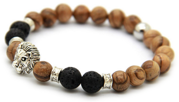 Lion Wood Bracelet