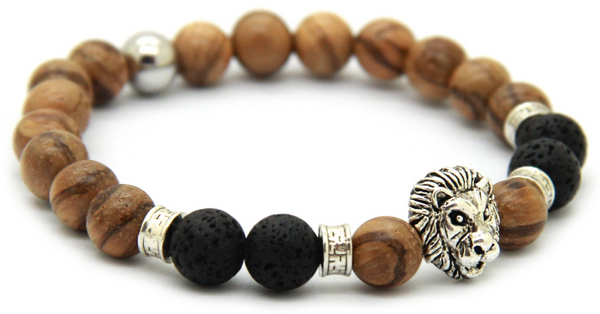 Lion Wood Bracelet