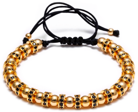 24kt Macrame Zircon Stoppers Bracelet