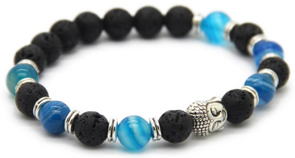 Blue Lava Buddha Bracelet